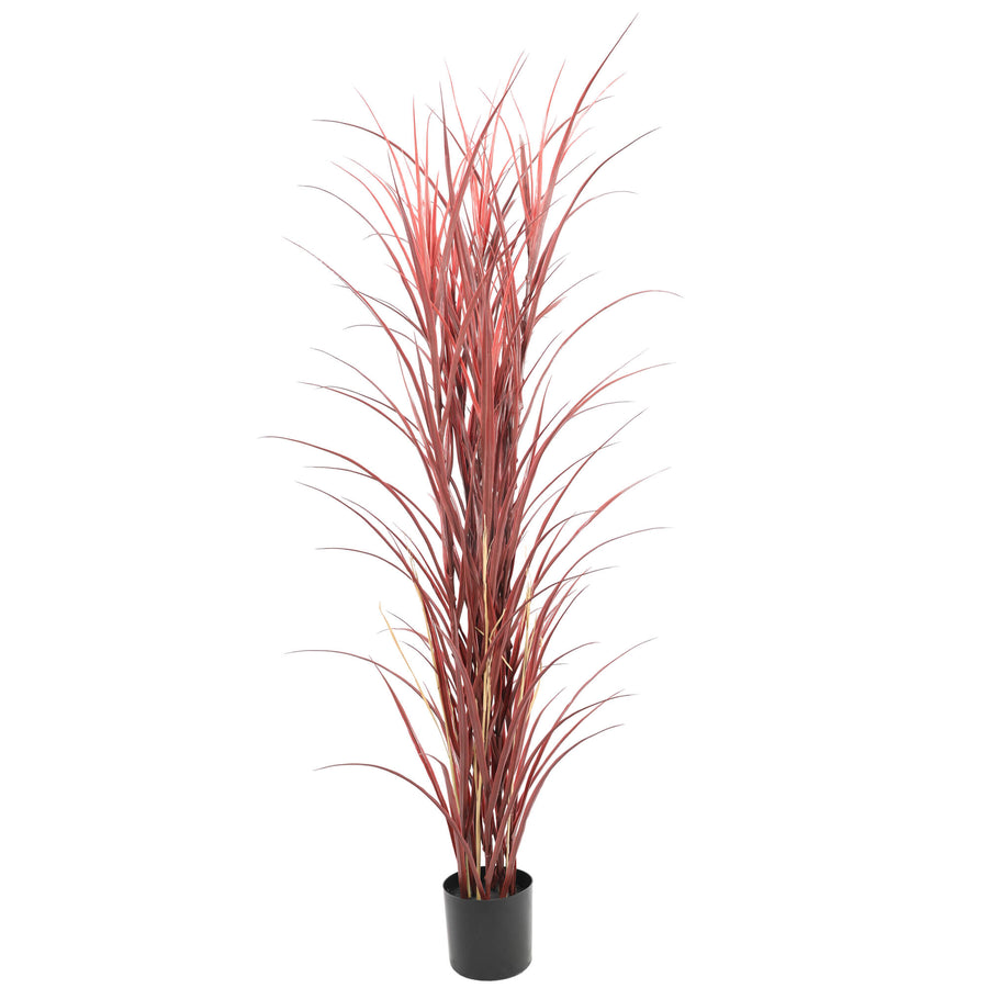 Luxury Burgundy Tall Potted Artificial Grass Plant UV Proof 180cm