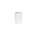 Luxury Cylinder Planter 40cm | Matt Black & White | Premium Pot Range - side view