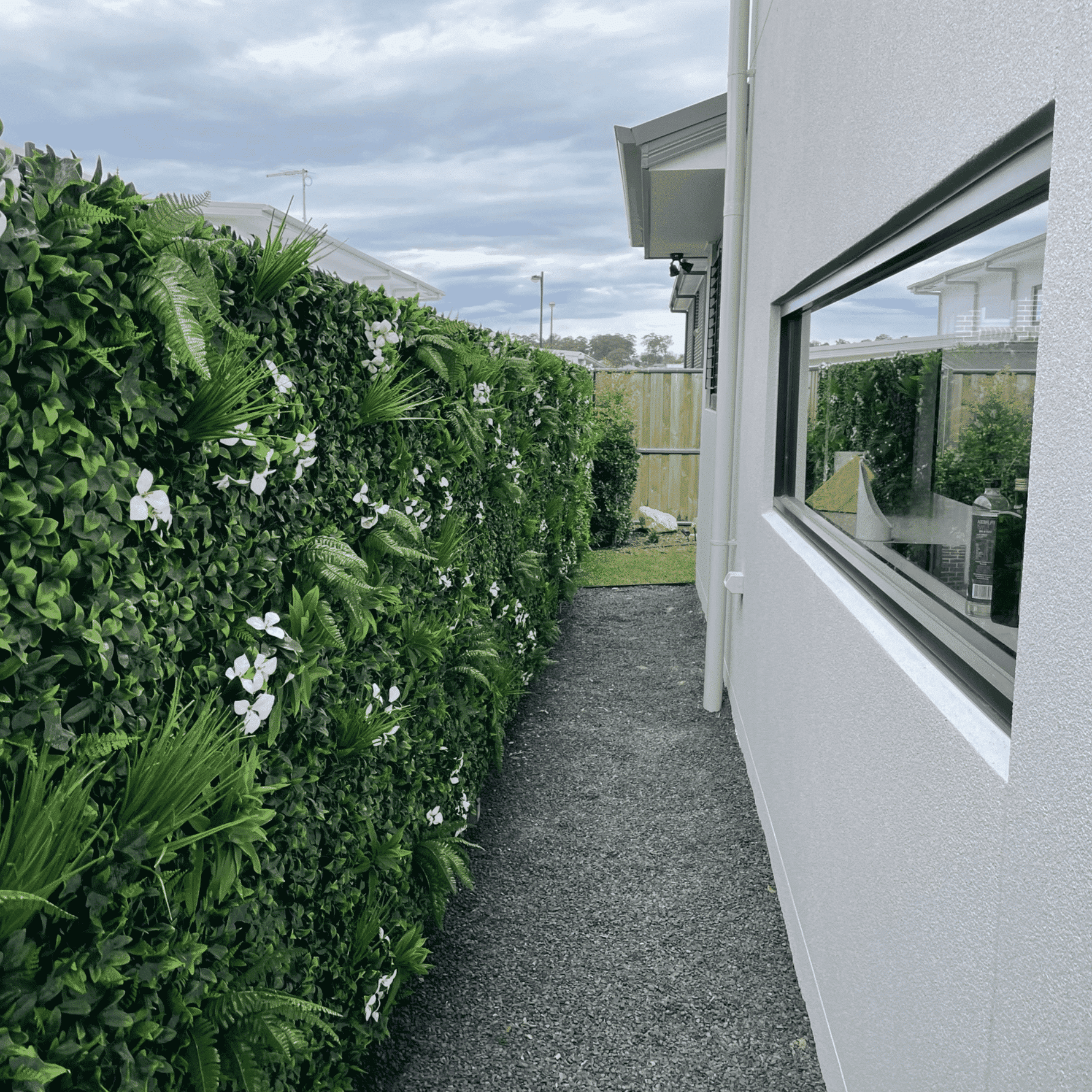 White Flowering Jasmine Artificial Stem 30cm - Designer Vertical Gardens artificial garden wall plants artificial green wall australia