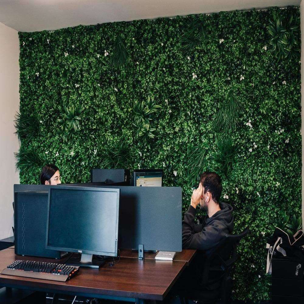 Luxury White Lily Vertical Garden Green Wall Panel 1m x 1m – SGS UV Resistant — gallery image
