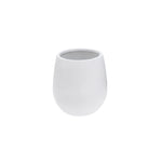 White ceramic cup on a white background