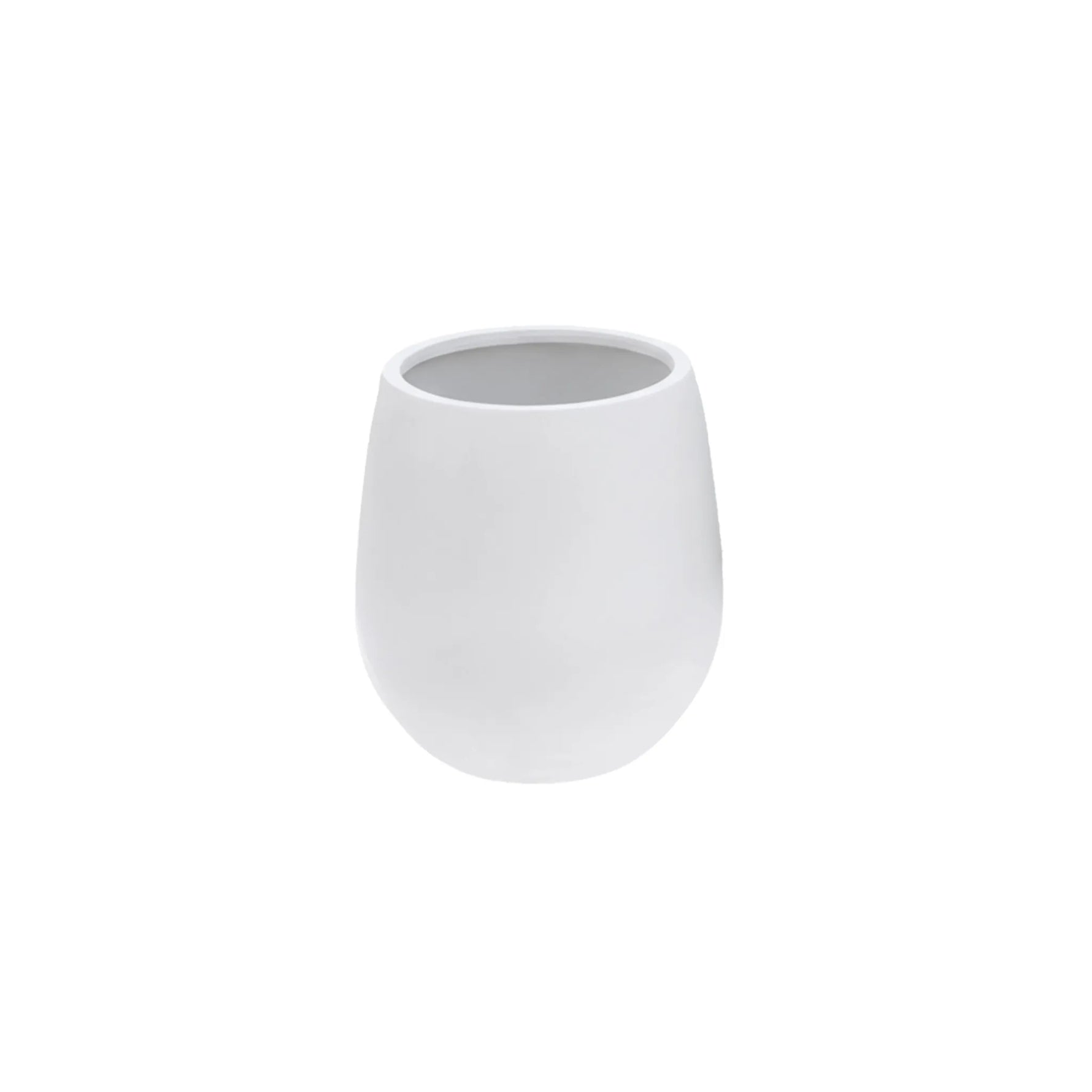 White ceramic cup on a white background