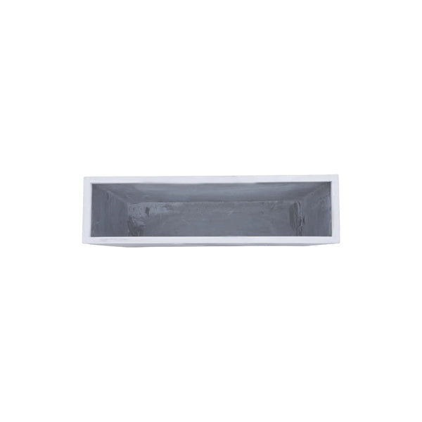 Tal  Luxury Rectangular Trough Planter Set of 3 | Matt Black & White | Premium Pot Range — gallery image 11