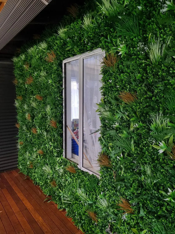 Wild Tropics Artificial Green Wall 1m x 1m - UVTEX Certified UV Resistant — gallery image 11