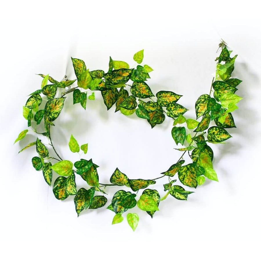 2 Pack - Artificial Red Pothos Garland - 190cm