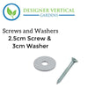 2.5cm Screw and 3cm Washer Kit (Timber and Plaster) (25 or 100 Pack)