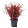 Potted Artificial Grass Burgundy Plant UV Resistant 38cm