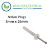 5mm x 25mm Nylon Plug (Masonry Surfaces)