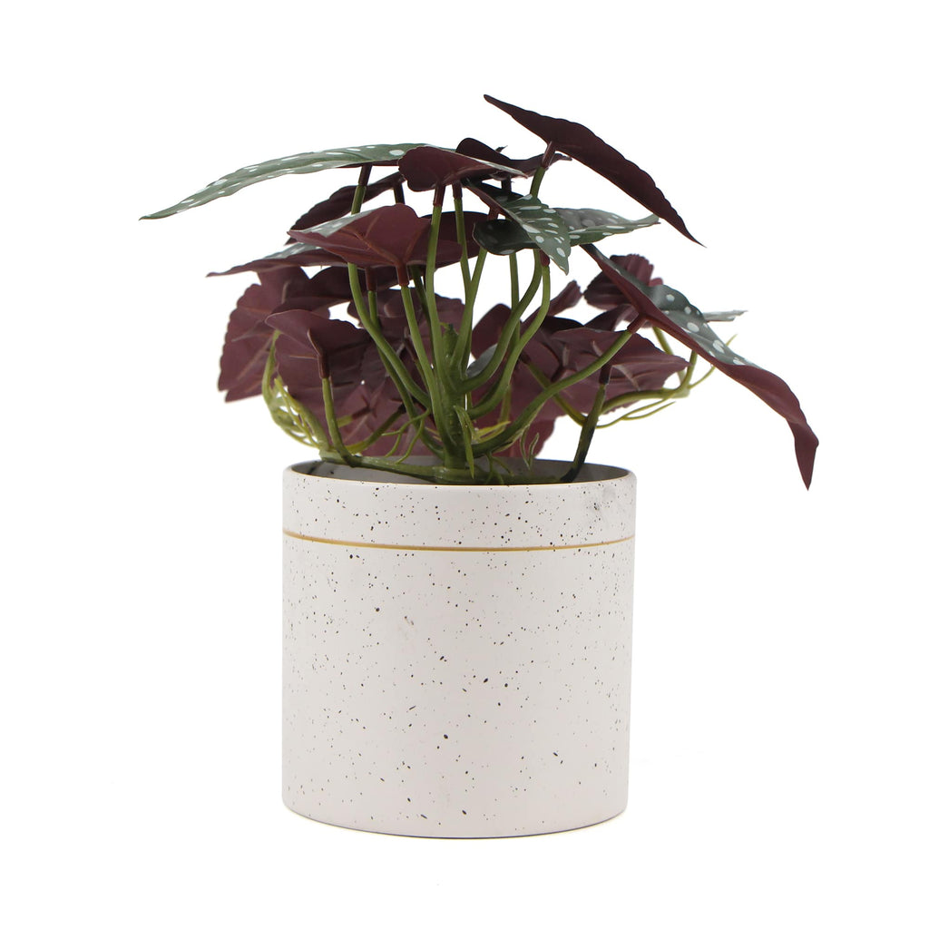 Artificial Begonia Plant In Decorative Bowl 30cm — lifestyle view