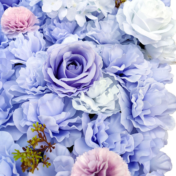 Artificial Flower Wall Backdrop Panel 40cm X 60cm Mixed Lilac Flowers accent