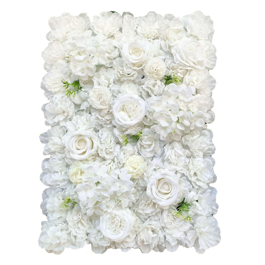 Mixed White Flower Backdrop 40cm x 60cm - UVTEX Certified UV Resistant — artificial plant by Designer Vertical Gardens