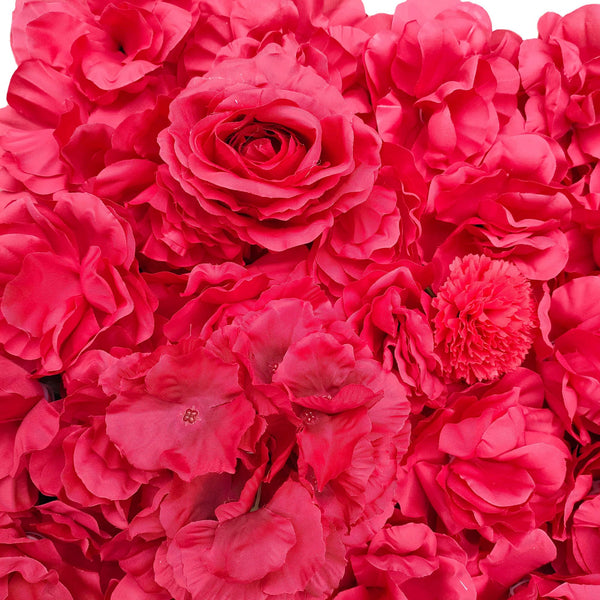 Artificial Flower Wall Backdrop Panel 40cm X 60cm Romantic Red - image 3