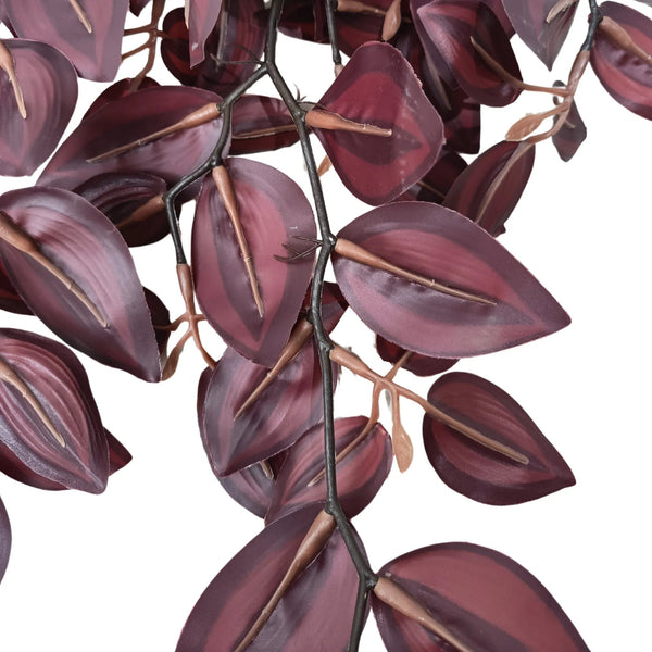 Artificial Hanging / Draping Burgundy Tradescantia Zebrina 42cm — detail view