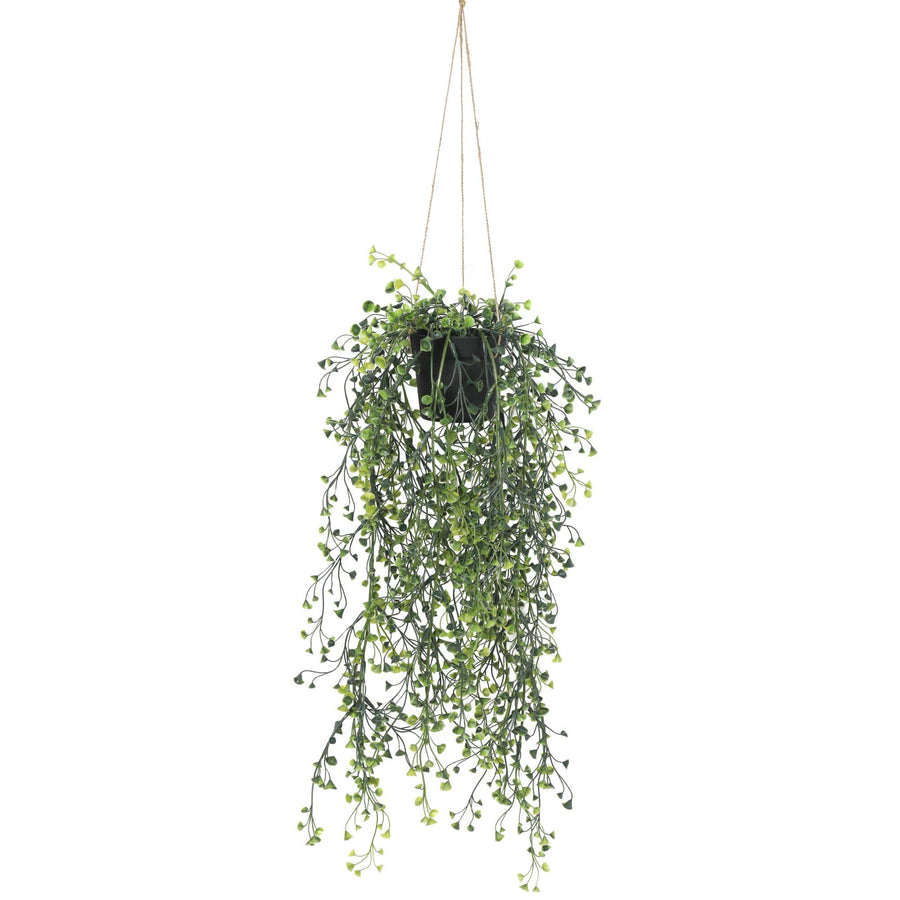 UV Resistant Artificial Hanging Pearls - 56cm Potted String of Pearls