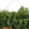 Load image into Gallery viewer, Artificial Hanging Plant Arrangement With Tropical Flowers In A Rectangular Arrangement 100cm X 30cm Mesh + Foliage - Designer Vertical Gardens artificial green walls with flowers Flowering plants