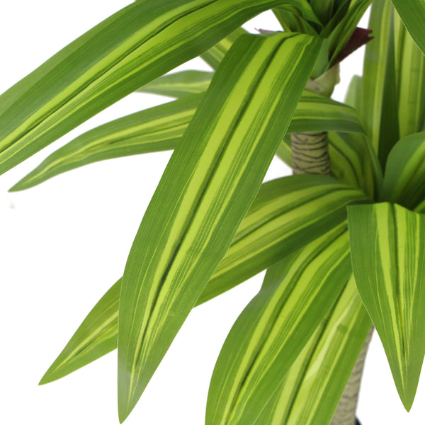 Artificial Multi Head Dracaena Tree With Mixed Green Leaves (Real Touch) 130cm - image 5