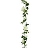 Artificial White Rose Garland 190cm - Designer Vertical Gardens garland hanging garland
