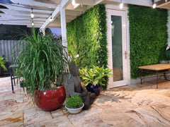 Dense Fern Artificial Green Wall 1m x 1m - UVTEX Certified UV Resistant