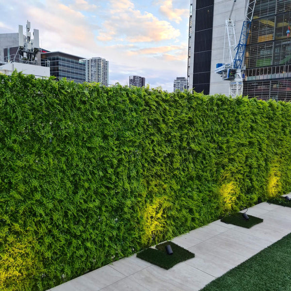 Dense Fern Artificial Green Wall 1m x 1m - UVTEX Certified UV Resistant - image 16