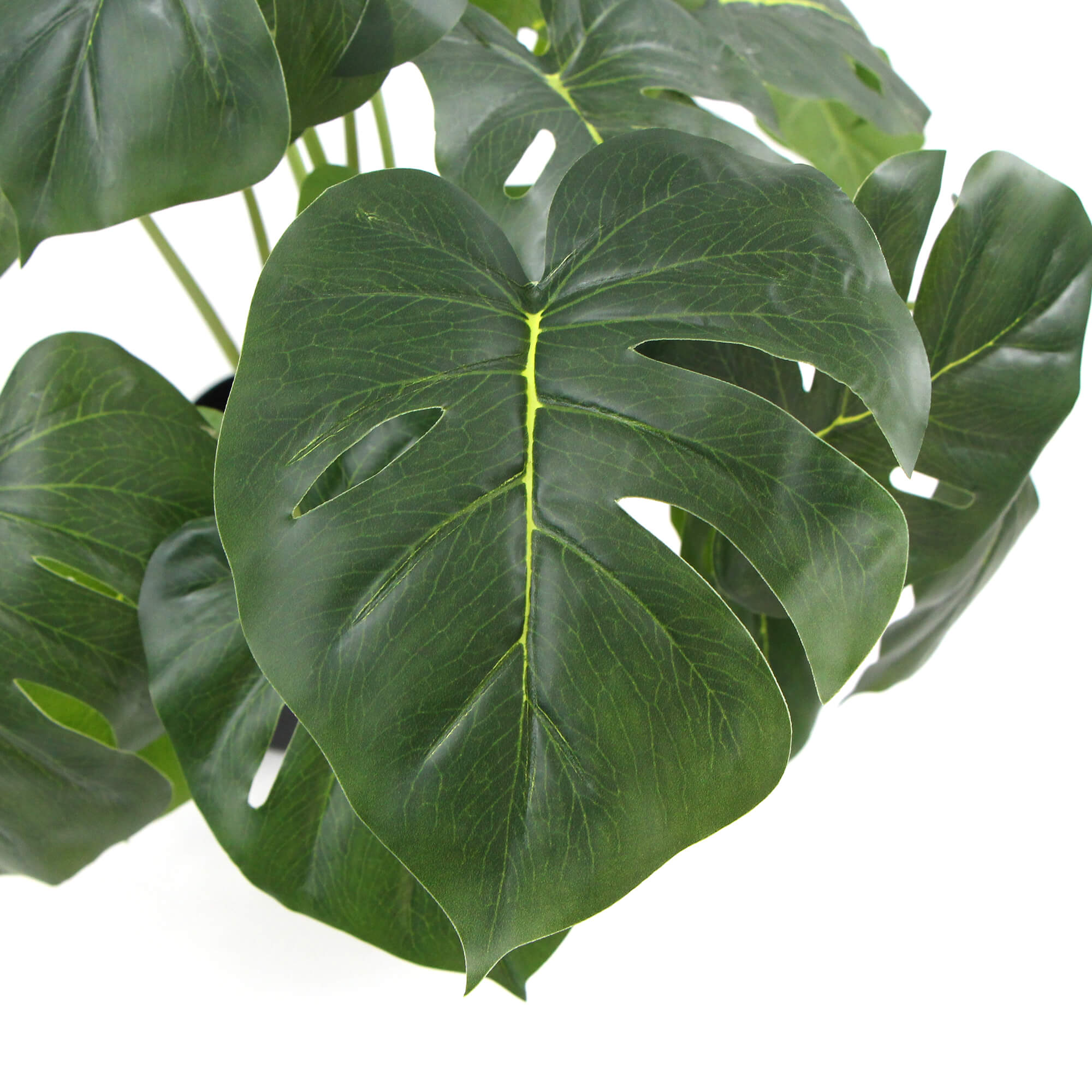 Dense Potted Artificial Split Philodendron Plant With Real Touch Leaves 50cm - Designer Vertical Gardens Artificial Shrubs and Small plants