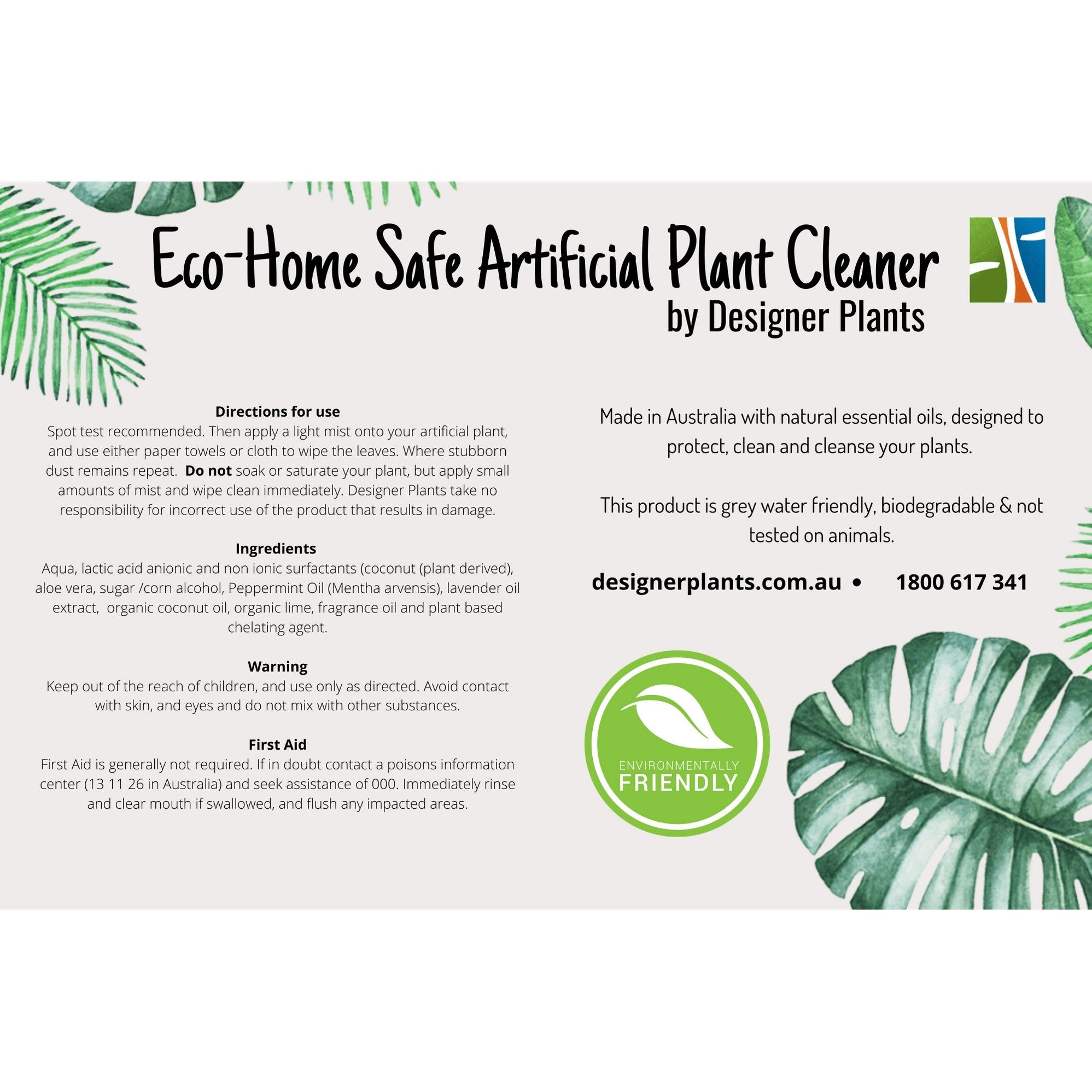 Eco Friendly Artificial Plant Cleaner / Fake Plant Cleanser - Designer Vertical Gardens artificial garden wall plants artificial green wall australia