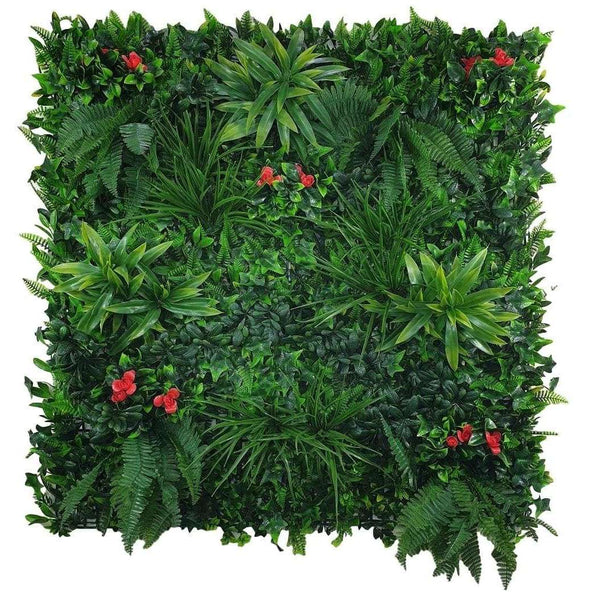 Elegant Red Rose Artificial Vertical Garden / Green Wall UV Resistant Sample - image 1