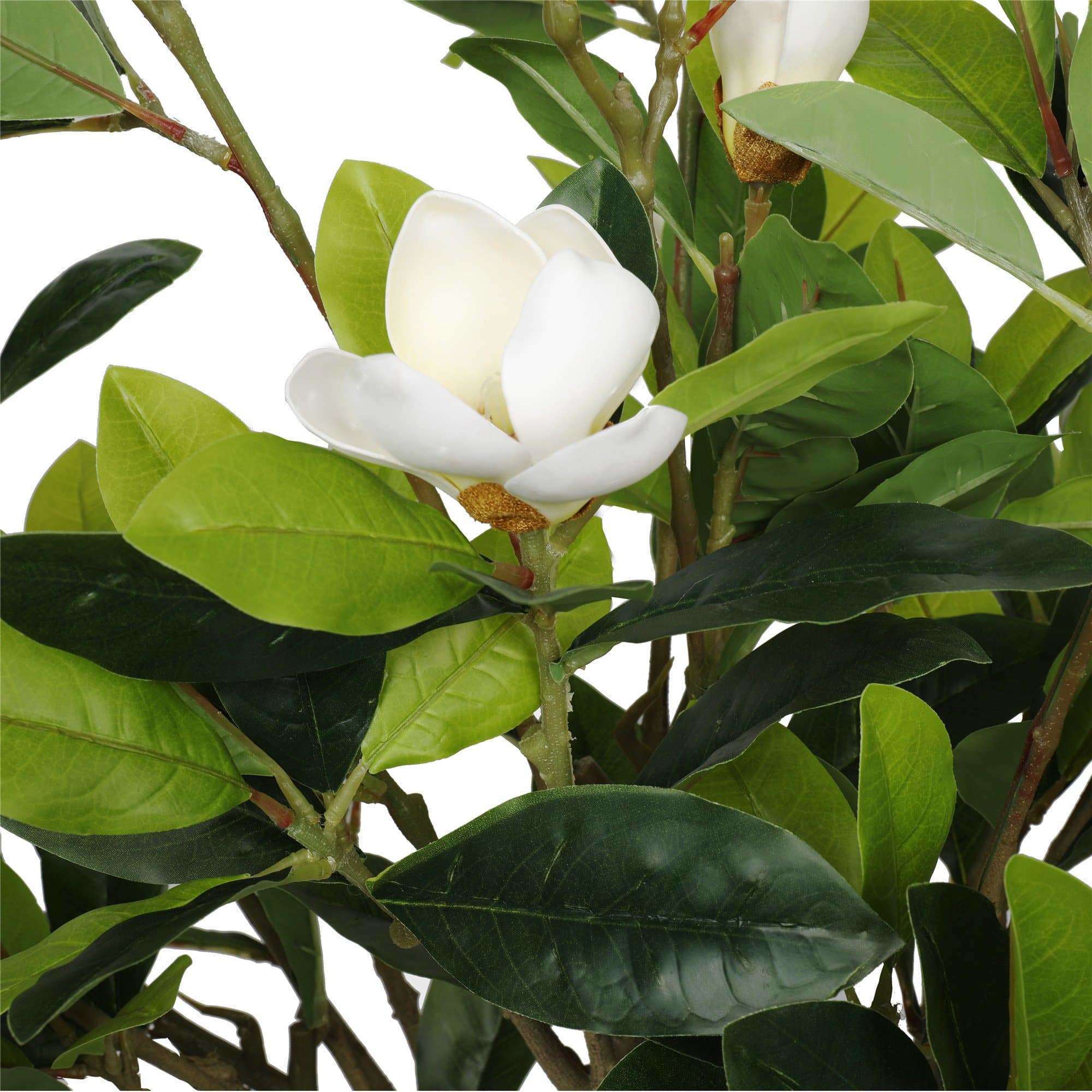 Faux Potted Magnolia Tree with Stunning White Flowers 130cm - Designer Vertical Gardens artificial vertical garden plants flowering