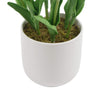 Flowering White Artificial Tulip Plant Arrangement With Ceramic Bowl 35cm - Designer Vertical Gardens Artificial Shrubs and Small plants