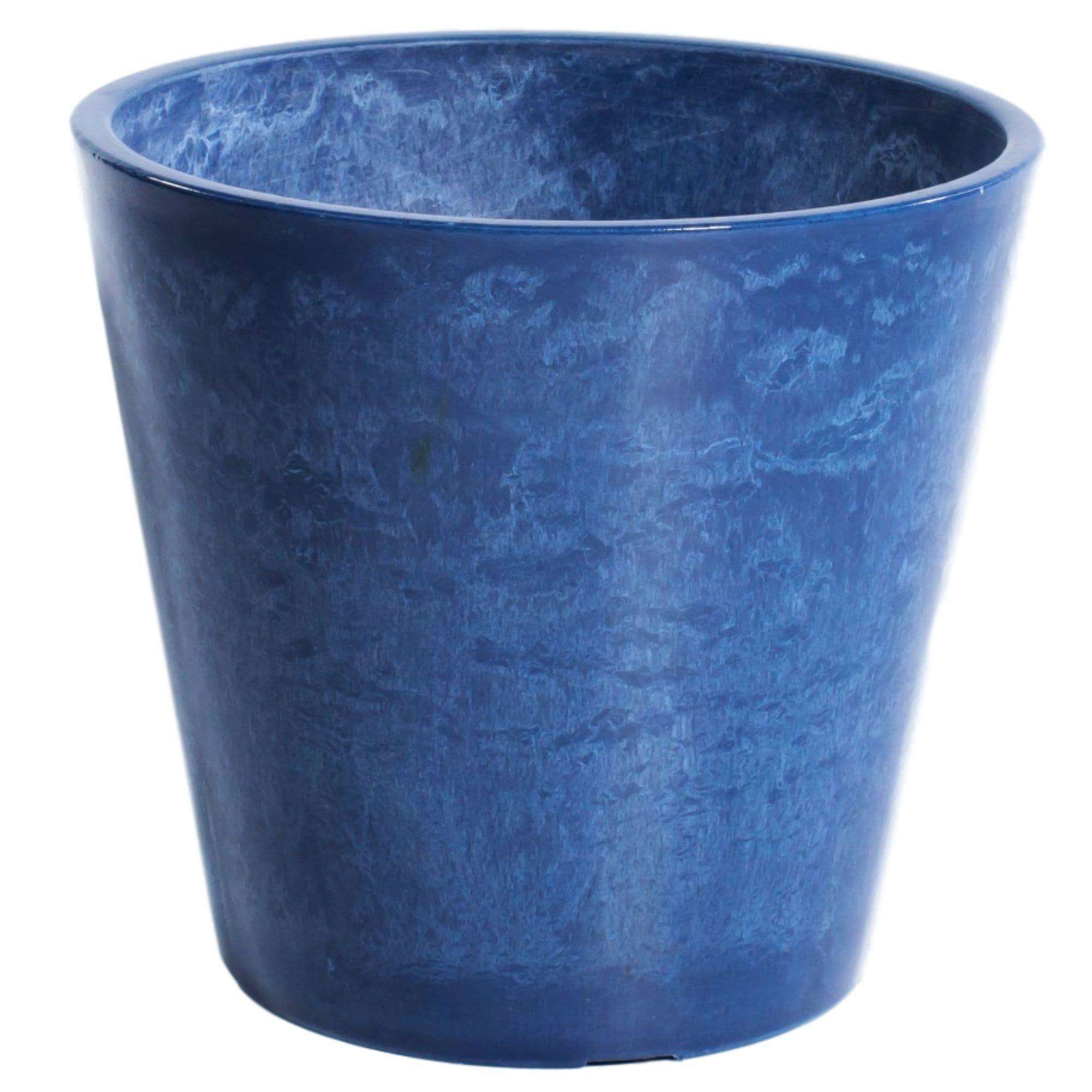 Glossy Blue Garden Pot 25cm - Designer Vertical Gardens Pots