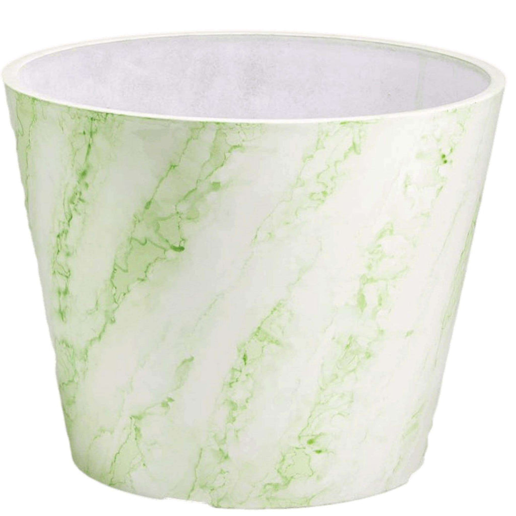 Green & White Imitation Marble Pot 25cm — pot & planter by Designer Vertical Gardens