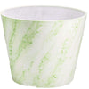 Green & White Imitation Marble Pot 25cm - Designer Vertical Gardens Pots