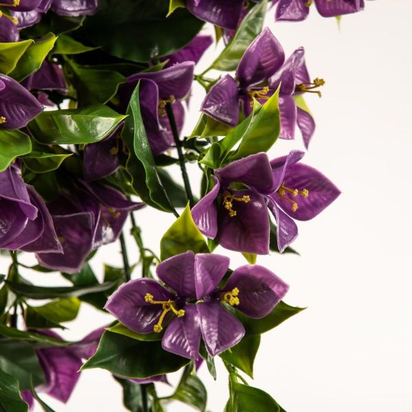 Hanging Artificial Bougainvillea Plant Purple UV Resistant 90cm - Designer Vertical Gardens Stems / Ferns