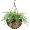 Large Artificial Hanging Basket (Fern Hanging Basket) - Designer Vertical Gardens hanging fern