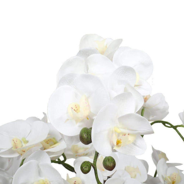 Large Multi-Stem White Potted Faux Orchid 65cm - image 2