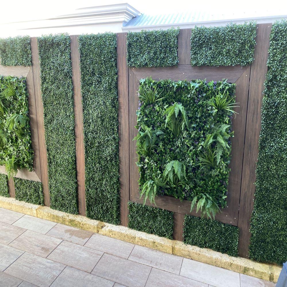Lavender Artificial Vertical Garden / Fake Green Wall 1m x 1m UV Resistant UV Resistant - Designer Vertical Gardens artificial garden wall plants artificial green wall australia