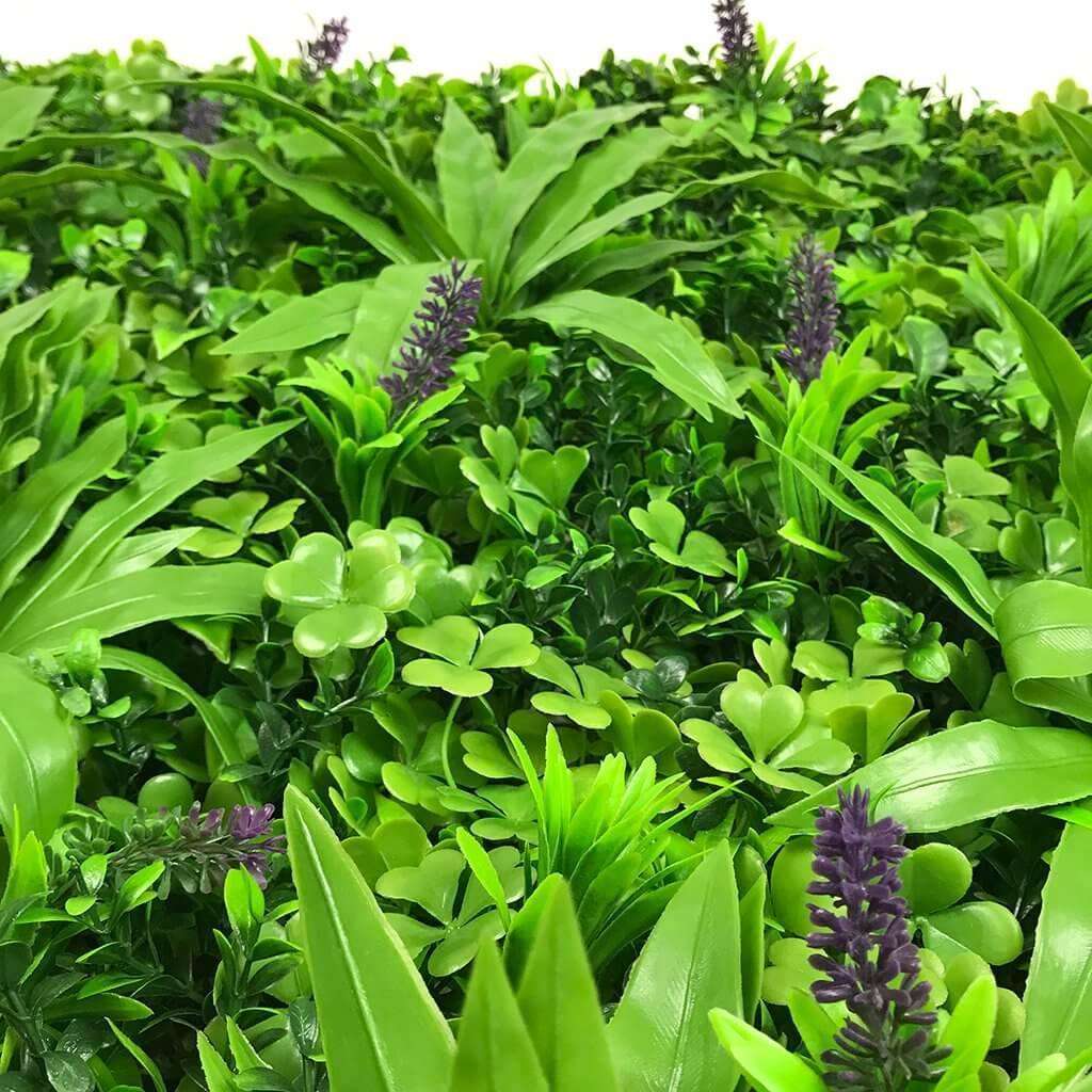 Lavender Artificial Green Wall 1m x 1m - UVTEX Certified UV Resistant — UV resistant artificial plant