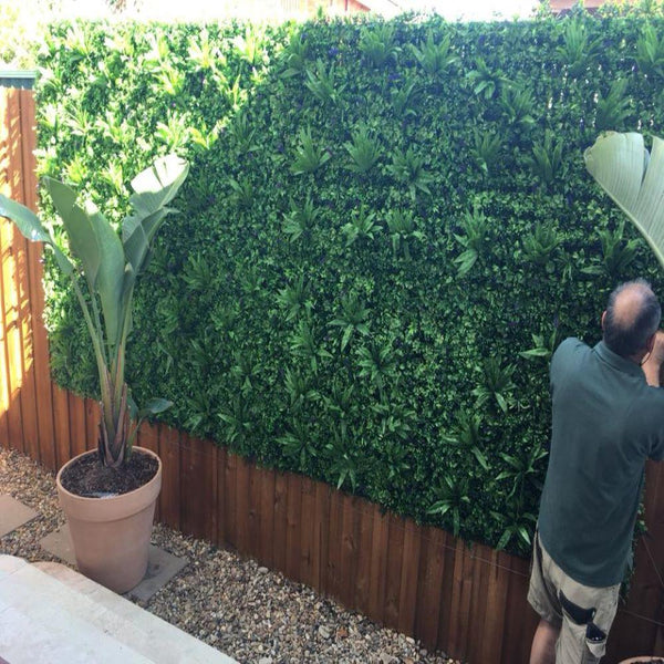 Lavender Artificial Green Wall 1m x 1m - UVTEX Certified UV Resistant — gallery image 6