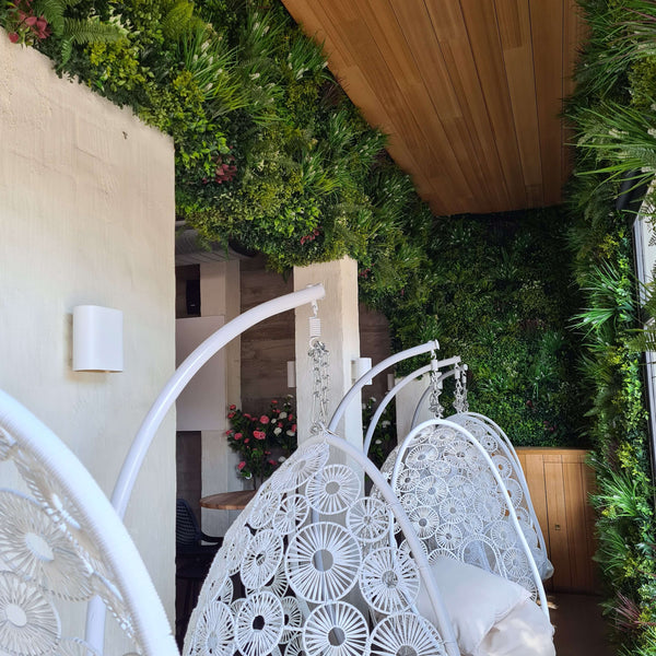 Lush Spring Vertical Garden 100cm x 100cm - UVTEX Certified UV Resistant — detail view