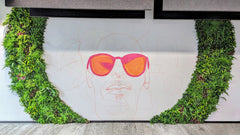 Luxury Country Fern Artificial Vertical Garden / Green Wall 100cm x 100cm UV Resistant