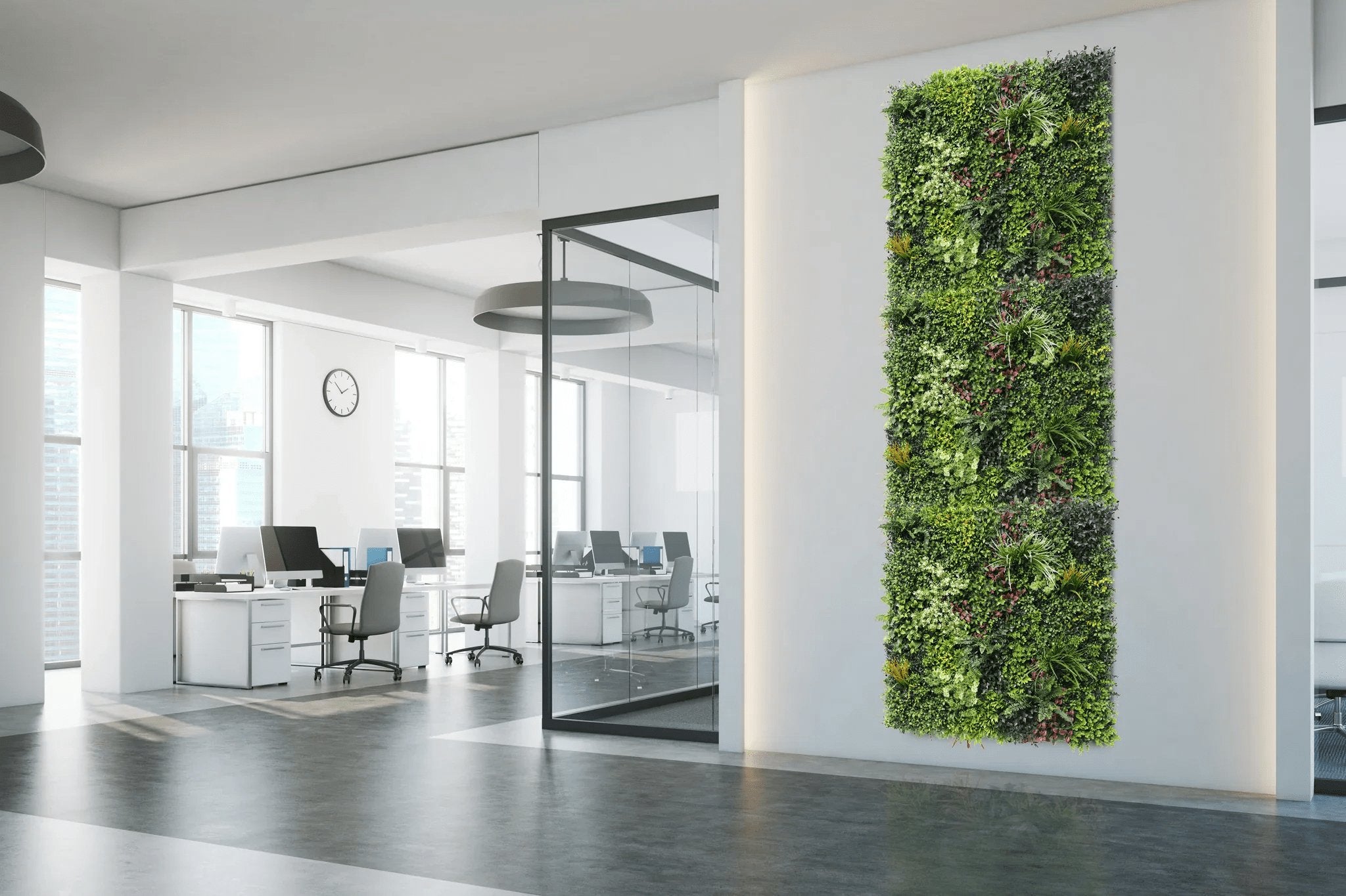 Luxury Evergreen Rainforest Recycled Vertical Garden / Green Wall UV Resistant 1m X 1m - Designer Vertical Gardens artificial garden wall plants artificial green wall australia