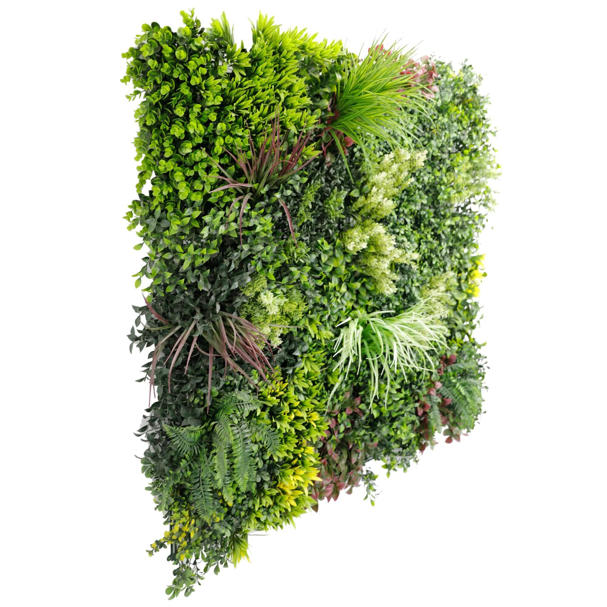 Luxury Evergreen Rainforest Recycled Vertical Garden / Green Wall UV Resistant 1m X 1m - Designer Vertical Gardens artificial garden wall plants artificial green wall australia