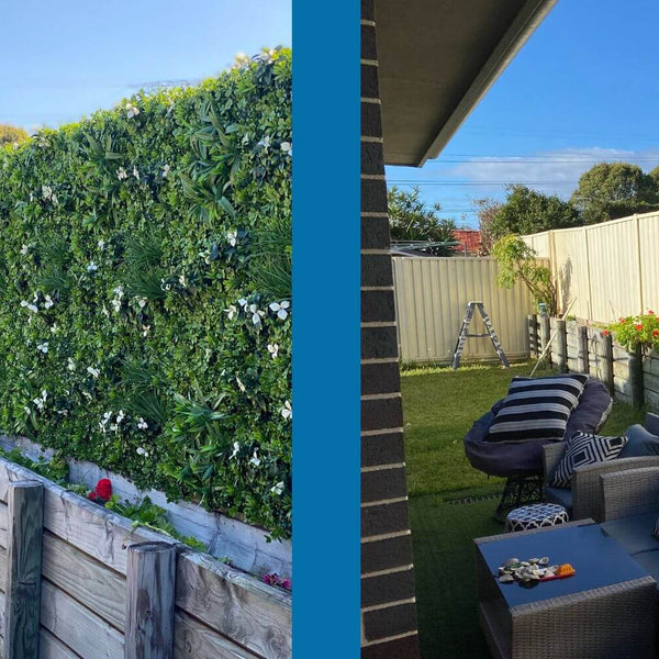 White Lily Artificial Green Wall 1m x 1m - UV Certified - image 28