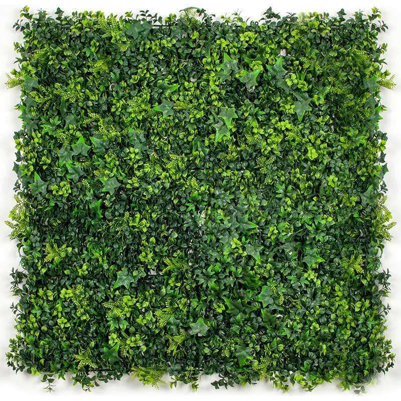 Mixed Ivy Artificial Hedge Fence Panels / Fake Vertical Garden 1m x 1m UV Resistant - Designer Vertical Gardens artificial garden wall plants artificial green wall australia