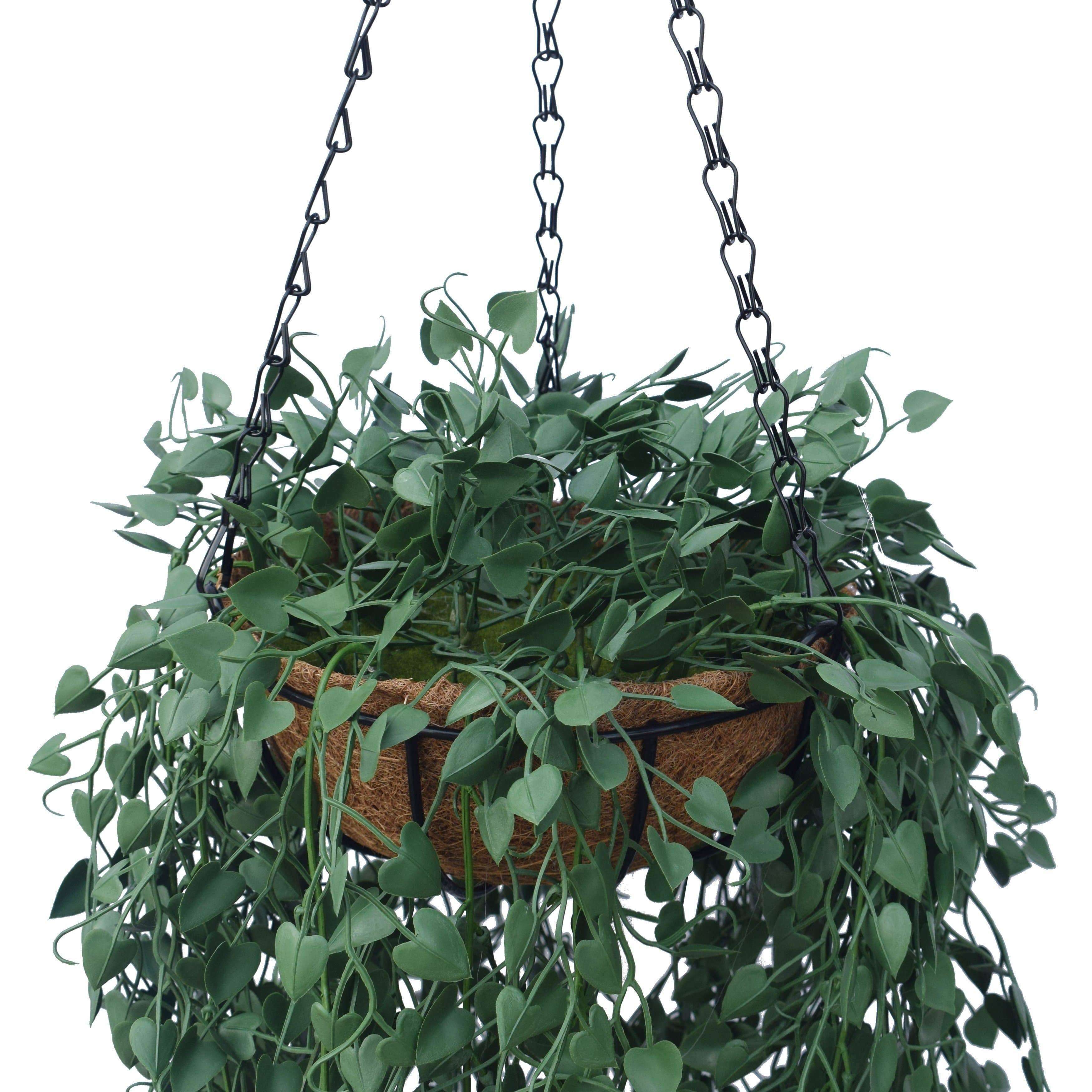 Petal Artificial Hanging Basket 110cm - Designer Vertical Gardens artificial garden wall plants artificial green wall australia