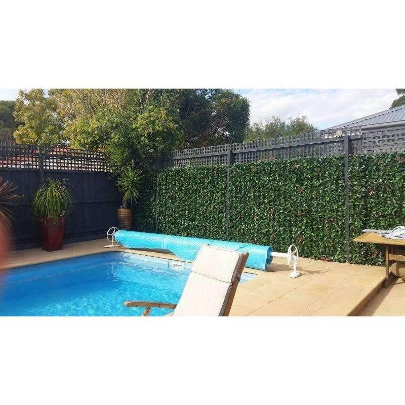 Photinia Artificial Hedge Panel / Fake Vertical Garden 1m x 1m UV Resistant - Designer Vertical Gardens artificial garden wall plants artificial green wall australia