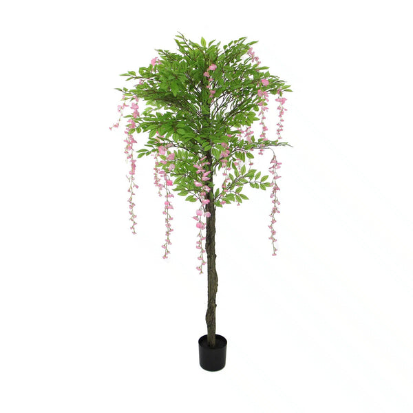 Pink Flowering Artificial Wisteria 180cm - image 1