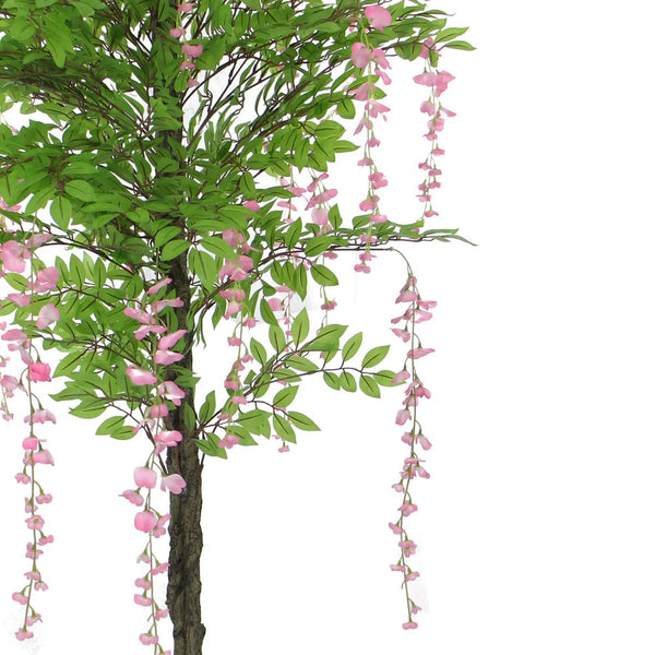 Pink Flowering Artificial Wisteria 180cm