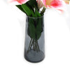 Premium Faux Pink Lily In Glass Vase (Artificial Tiger Lily Arrangement) - Designer Vertical Gardens