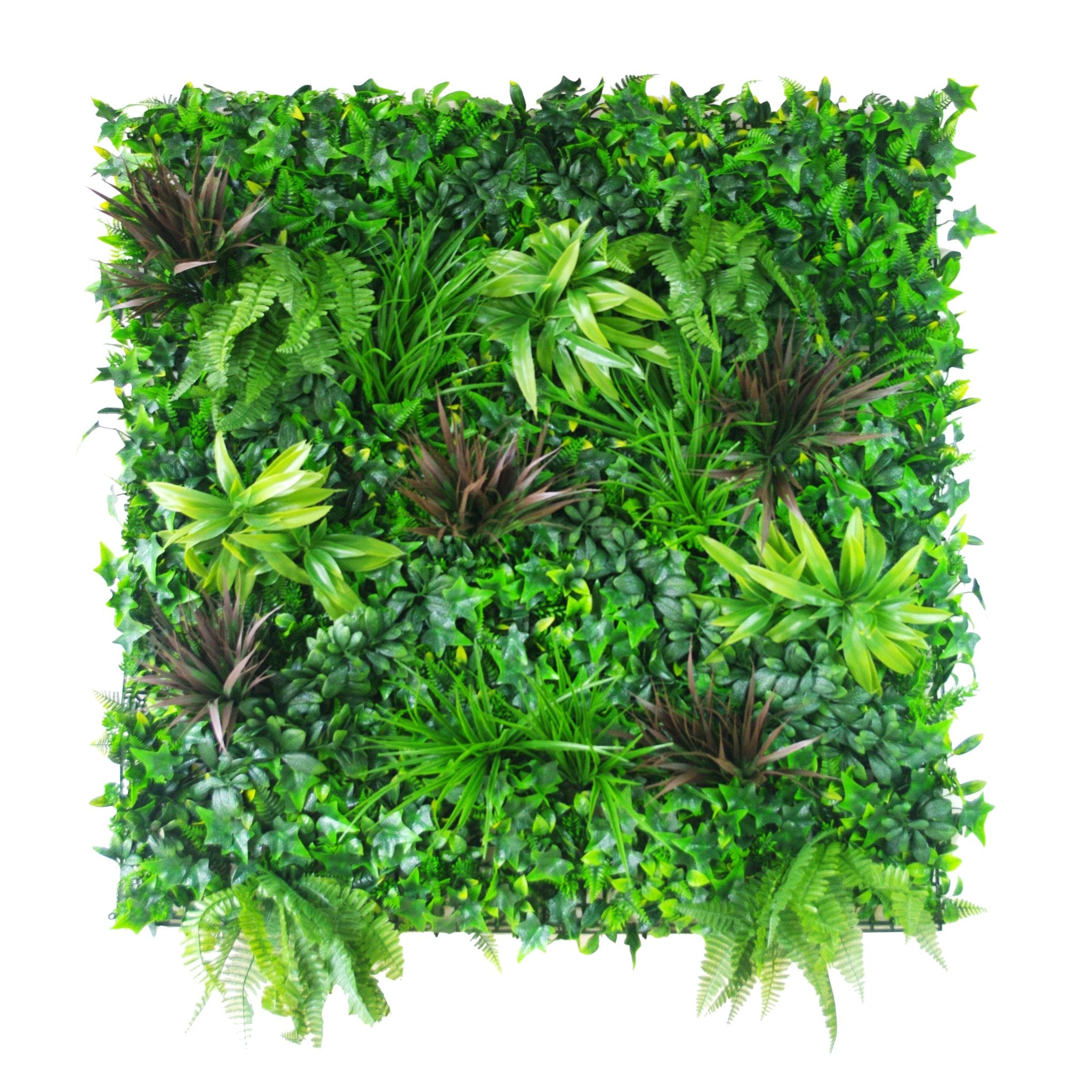 Sample - UV Green Beet Artificial Vertical Garden (25cm x 25cm) - Designer Vertical Gardens artificial garden wall plants artificial green wall australia