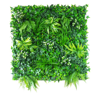 White Flowering Boxwood Artificial Vertical Garden Panel 25cm x 25cm Sample